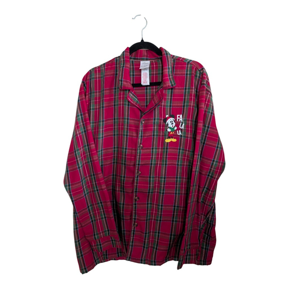 VTG Mickey Mouse Disney Store Fa La La Sleep Shirt Size Medium Christmas Holiday - Picture 2 of 8